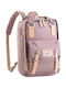 Doughnut Macaroon Lilac Women's Fabric Backpack Purple D010-0074-F