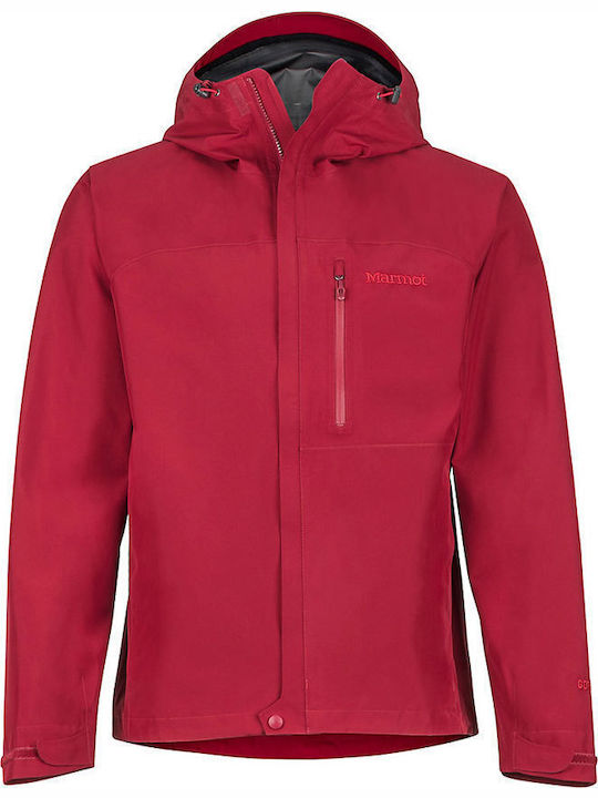 Minimalist Waterproof Jacket Χειμωνιάτικο Μπουφάν Αδιάβροχο Κόκκινο