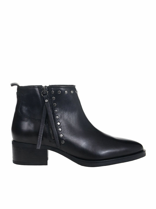 Paola Ferri Leather Women's Ankle Boots Black