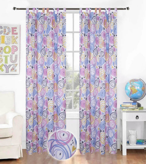 Vasilas Home Kinder Vorhang Child 3 mit Trägern Mehrfarbig 140x270cm