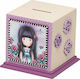 Santoro Children's Money Box Wooden Purple 14x14x13.3cm