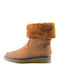 Xti Suede Women's Ankle Boots with Fur Tabac Brown