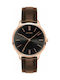 Le Dom Classic Watch with Brown Leather Strap