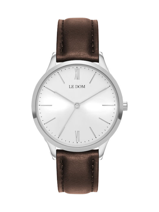 Le Dom Classic Uhr mit Braun Lederarmband