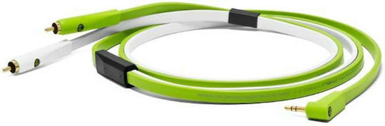 Oyaide Καλώδιο Ήχου 3.5mm male - RCA male Πράσινο 2.5m με Επίχρυσους Ακροδέκτες d+ MYR class B