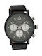 Oozoo Timepieces XXL Watch Battery with Black Leather Strap