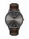 Le Dom Classic Ανδρικό Ρολόι 40mm Μπαταρίας με Καφέ Δερμάτινο Λουράκι
