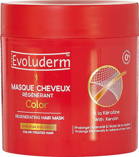 Evoluderm Mască De Păr Colorată Pentru Păstrarea Culorii Cu Keratină 500ml