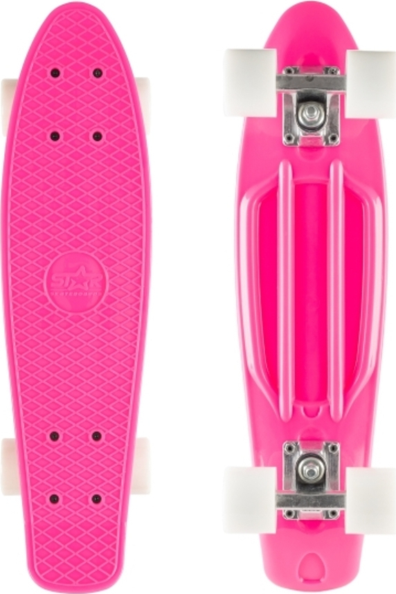 Star Skateboard Diamond Cruiser Vintage Retro Skateboard Pink/Diamond