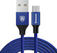 Baseus Braided USB 2.0 to micro USB Cable Μπλε ...