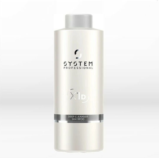 System Professional Deep Cleanser X1D Shampoos for All Hair Types 1000ml