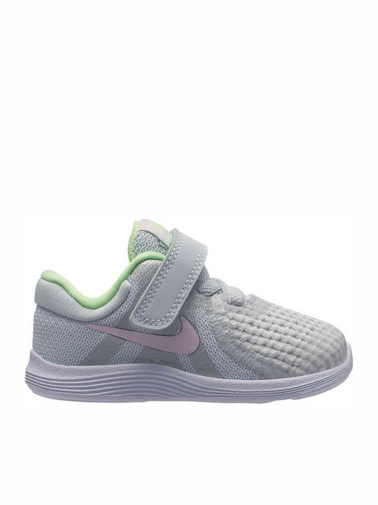 Revolution Revolution 4 Kids Sports Shoes Running with Hoop & Loop Closure Gray