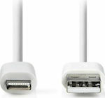 Nedis Regular USB to Lightning Cable Λευκό 1m (CCGP39300WT10)