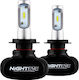 NovSight Lampen Auto Eco H7 Canbus LED 6500K Kaltes Weiß 12-24V 25W 2Stück