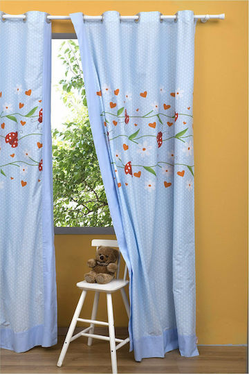 Fennel Easter Bunny Curtain with Grommet Tops