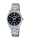 Casio Womens Watch 34mm Battery With Silver Steel Bracelet