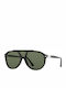 Persol Men's Sunglasses with Black Horn-Rimmed Frame and Green Lens PO3217S 95/31