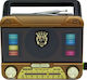 Meier M-U129 Tragbares Radio mit USB Braun