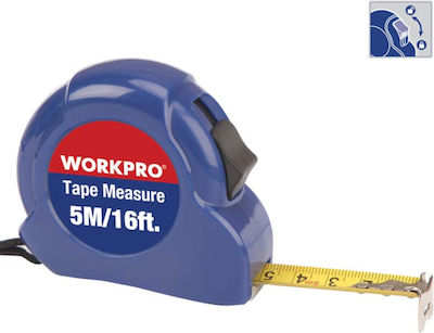 WorkPro Μετροταινία με Αυτόματη Επαναφορά 15mm x 3m