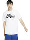 Nike Just Do It Bărbați T-shirt Sportiv cu Mânecă Scurtă Alb