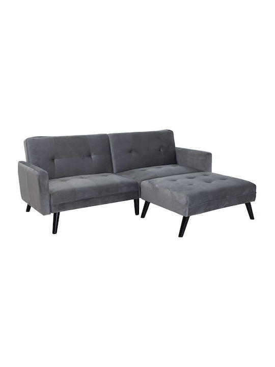 Dream Living Room Furniture Set Couch & Stool Γκρι