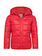 Ludo Kinder Gesteppt Kurze Kinderjacke mit Kapuze Rot