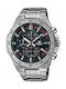 Casio Edifice Battery Chronograph Watch with Metal Bracelet Silver