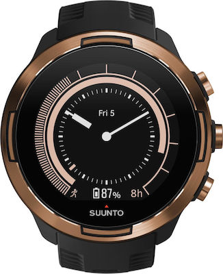 Suunto 9 Baro Stainless Steel 50mm Waterproof Smartwatch with Heart Rate Monitor (Copper)