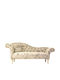 Post Vintage Șezlong Chesterfield Din Țesătură Bej L190xL61xÎ84cm
