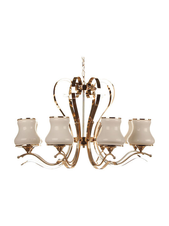 Keskor Chandelier Lampshade 8xE27 Gold 1314-8