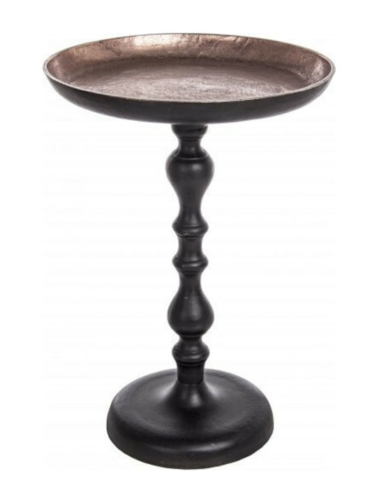 Tahir Round Aluminium Side Table Black L39xW39xH57cm