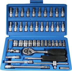 Benson 009576 Ratschen- und Steckschlüssel-Set 1/4" 46 Stück Benson 009576 Ratschen- und Steckschlüssel-Set 1/4" 46 Stück