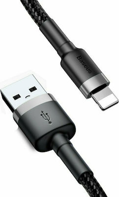Baseus Cafule IP Edition Geflochten USB-A zu Lightning Kabel Schwarz 2m (CALKLF-CG1)