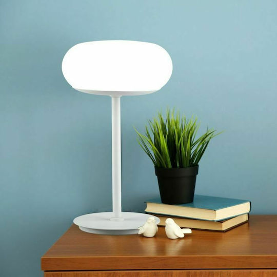 V-TAC Metal Table Lamp LED with White Shade and Base