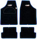 Simoni Racing Satz Vorder- und Hintermatten Universal 4Stück aus Teppichboden Blau / Schwarz