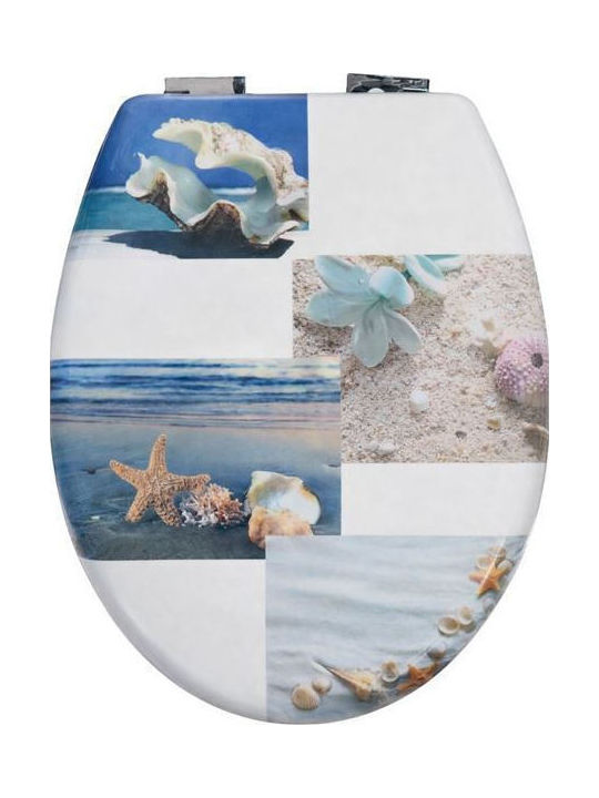 Import Hellas 202 Καπάκι Λεκάνης Πλαστικό 45.5x37.1cm Κοχύλια