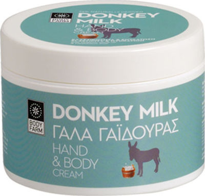 Bodyfarm Donkey Hand & Body Cream Hidratantă Crema pentru Corp cu Lapte de măgăriță 200ml