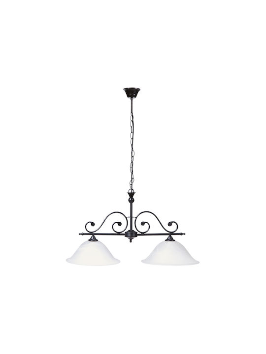 Rabalux Pendant Light Two-Light for Socket E27 Black