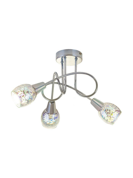 Rabalux Triple Spot with Socket E27 in Silver Color