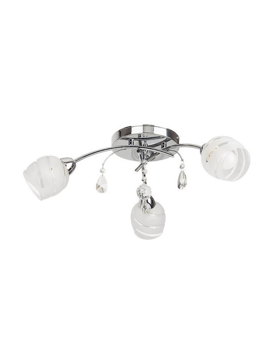 Rabalux Modern Metallic Ceiling Mount Light with Socket E14 in Silver color 37pcs
