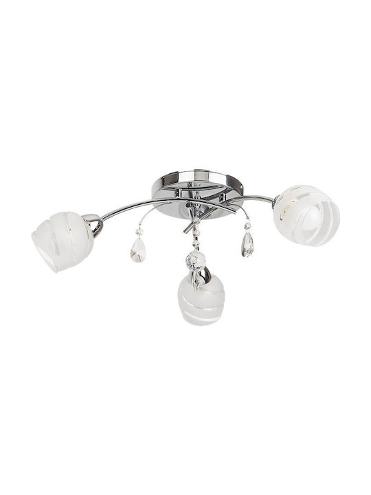 Rabalux Modern Metal Ceiling Light with Socket E14 37pcs Silver