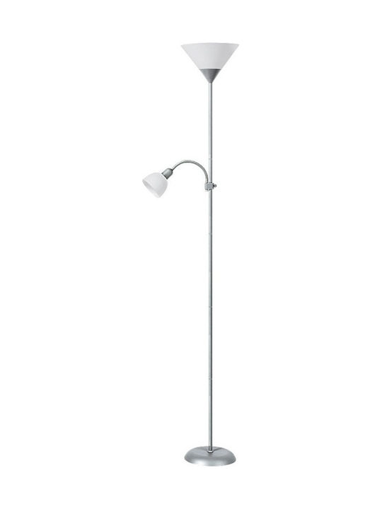 Rabalux Action Floor Lamp H178xW24.2cm. with Socket for Bulb E27 White