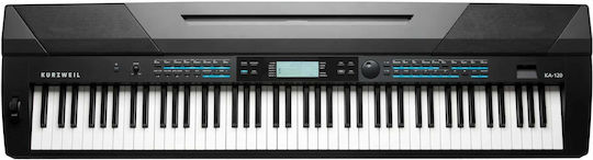 Kurzweil Elektrisch Bühne Klavier KA-120 mit 88 Gewichtet Tasten Eingebaute Lautsprecher und Anschluss an Kopfhörer Schwarz