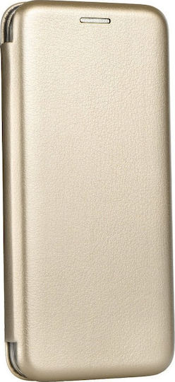 Forcell Elegance Buchen Sie Synthetisches Leder Gold (Huawei Mate 20 Lite)
