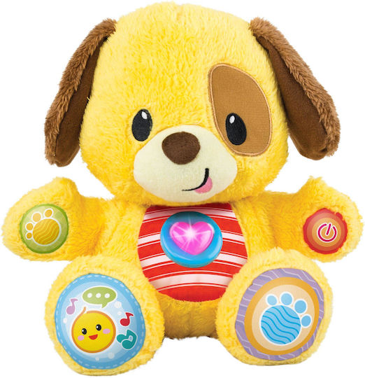 MG Toys Ζωάκι Εκπαιδευτικό Σκυλάκι Φιλαράκι από Ύφασμα με Μουσική για 6+ Μηνών