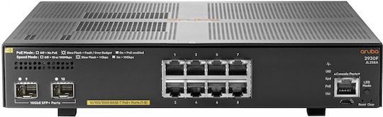 HP Aruba 2930F Verwaltet L3 Switch mit 8 Ports Gigabit (1Gbps) Ethernet und 2 SFP Ports