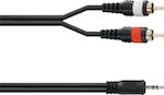 Audio Master 3.5mm male - RCA male Cable Black 1.5m (TLC172/1,5M)
