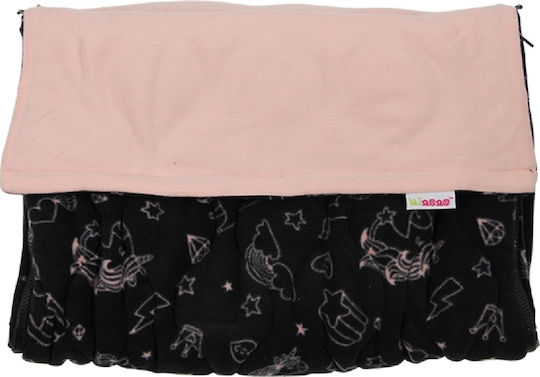 Minene Unicorn Stroller Footmuff 80x45cm Black / Pink