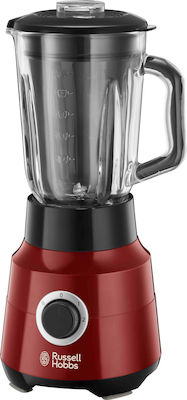 Russell Hobbs Desire Μπλέντερ για Smoothies με Γυάλινη Κανάτα 1.5lt 650W Κόκκινο