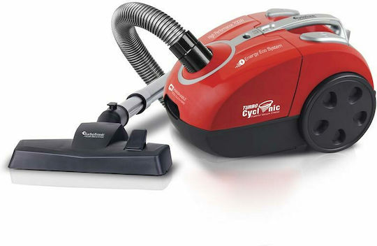 TT-CV09 Ηλεκτρική Σκούπα 700W με Σακούλα 2lt Κόκκινη